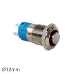 12mm Metal LED'li Kalıcı Buton D12A