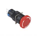 16mm Acil-Stop Buton Bas-Çevir 1NO/1NC LAS1-AY-11TS