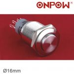 16mm Metal Kalıcı Buton IP67 LAS2-GQH-11Z