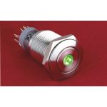 16mm Metal NOKTA LED'li Kalıcı Buton IP67 Düz LAS2-GQF-11ZD