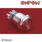 19mm Metal Anahtarlı Switch 0-I IP65 LAS1-AGQ-11Y-21