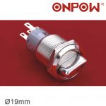 19mm Metal Mandal Buton OFF-ON IP65 LAS1-AGQ-11X-21