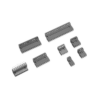 2 Pin 3.81mm 180° Erkek Geçmeli Gri Klemens