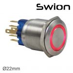 22mm Metal LED'li Yaylı Buton