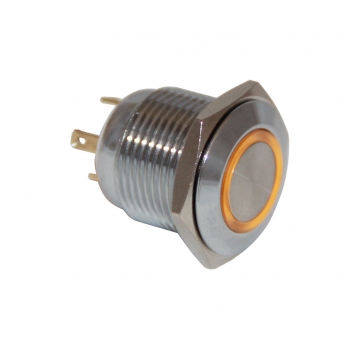 Drn416 16mm Metal Kırmızı Ledli Yaylı Buton