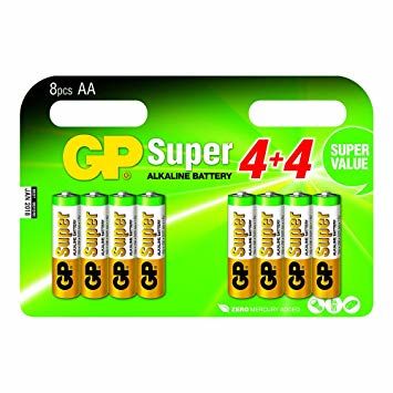 Gp Super Alkalin 4+4 2AA Kalem Pil