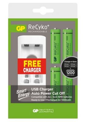 GP U211-Smart 4x1000mA ReCyko AA Kalem Pilli USB Pil Şarj Cihazı