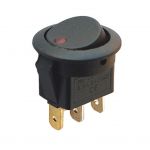 IC-132A Yuvarlak Nokta Işıklı Anahtar ON-OFF 3P 12VOLT