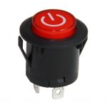 IC-180E 26mm Yaylı Rocker Buton Işıksız 'Power' Simgeli