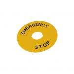 S10 16mm için Acil-Stop Etiketi