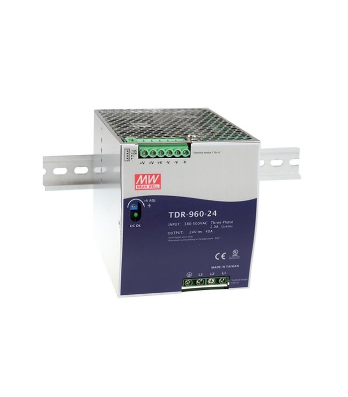 TDR-960-48, 48VDC 20.0A Trifaze SMPS, MeanWell