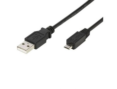 USB A Erkek - 5 Pin Micro USB Kablo - Siyah